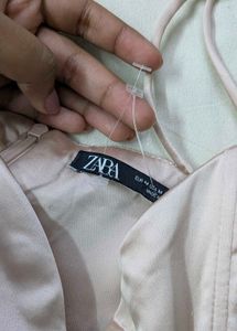 ZARA Pink Beige Mini Dress