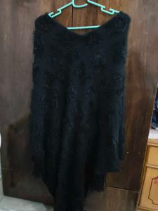 Stylish Black Poncho