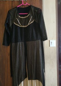 Black Beige Color Gown