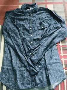 Paisley Print Denim Shirt