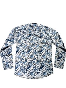 Abstract Print Button-Down Shirt