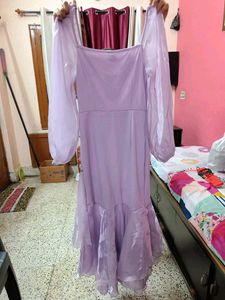 Lilac Chiffon Party Dress
