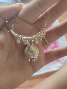 Silver Polish Jumka Earings
