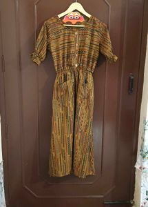 Mustard Golden Ethnic Kurti/ Dress