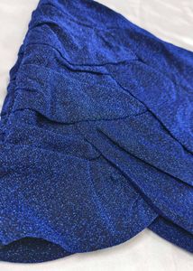 Blue Sparkly Mini Skirt