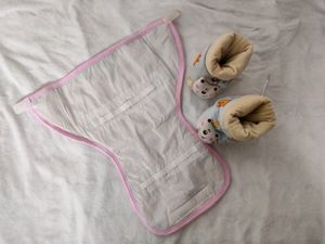 waterproof diaper with 3 cotton pads