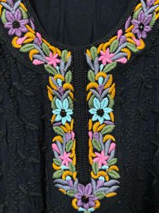Black Chikankari Kurta