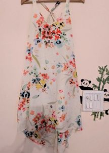 H&amp;M Floral Sundress with Open Back beachy vibe