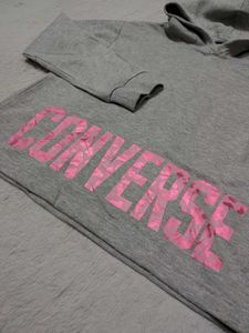 Converse cropped Grey Hoodie