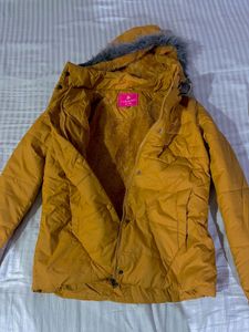 Yellow Winter Jacket (With Free Gift)