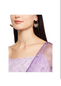 Suit set with organza dupatta