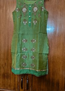 Green Zardozi Suit Set