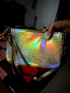 Chic Crossbody Bag Holo Graphic