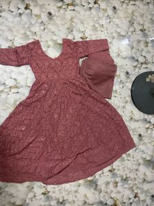 Elegant Pink Embroidered Anarkali Suit