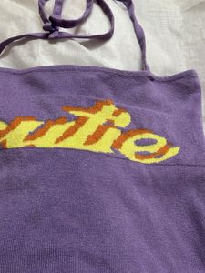 Cute &#39;Cutie&#39; Y2K Halter Top