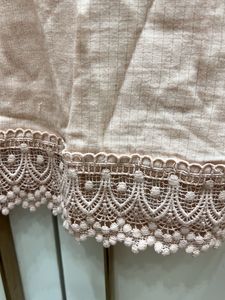 Peach Lace Trim Top