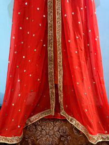 orange and golden Ethnic 4 piece set