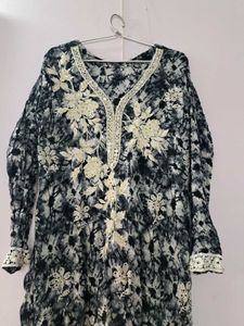 Black Kurta With Heavy Work Dupatta