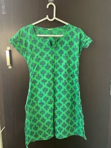 Green Printed Kurti