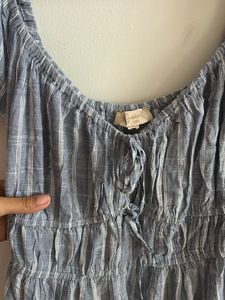 Blue Striped Cottage Core Cotton Dress ✨🌸