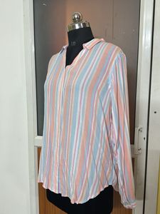 ENERGY Striped Button-Up Shirt