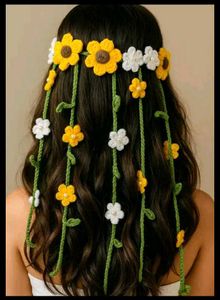 Boho Crochet Flower Headband