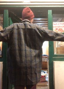 Oversized Plaid long Shirt - Shaket