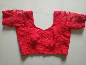 Red Embroidered Blouse