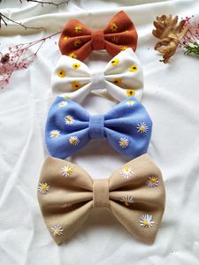 Combo Of Embroidered Bow Clips
