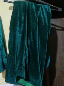 Emerald Green velvet Kurta
