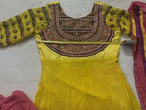 Yellow-Purple festive suit