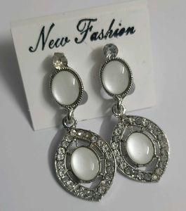 3 Silver Tone Earrings Set