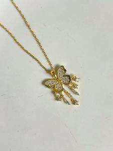 Gold Butterfly Pendant Necklace