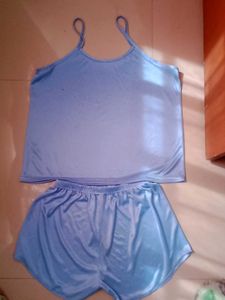 Cute Blue lingerie night Suit