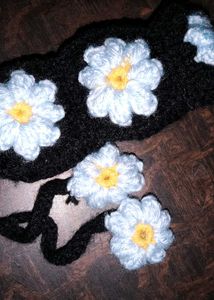Crochet Daisy Flower Headband