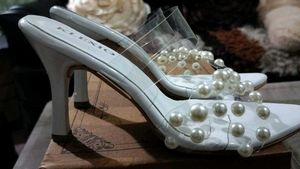 🤍White Pearl design High heels🤍