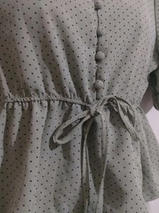 Cute Green Polka Dot Top
