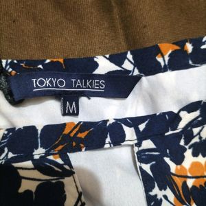 Navy Blue Printed Dress