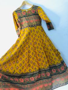 Floral Print Flared Kurta