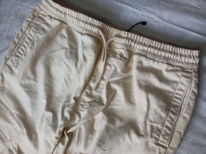 ZUDIO Branded Beige Cargo Joggers Pant