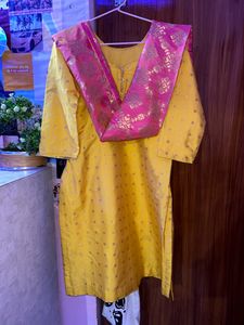 Yellow Banarsi Suit (with dupatta And Shalwar)