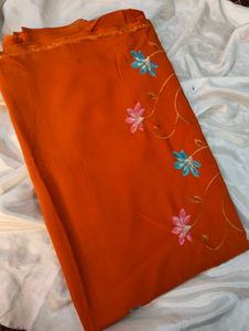 Elegant Orange Saree