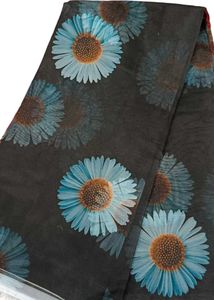 New Organza Floral Print Saree