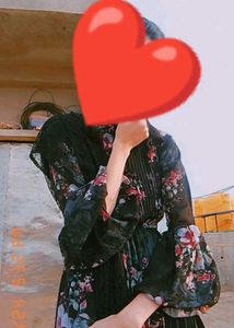 Black Flowers 🌺🌹Long Frock