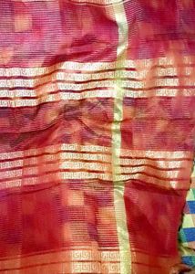Net Stall In Red And Golden With Tassels