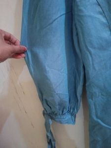 zara brand Blue Denim Style Dress