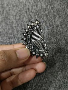 A combo of Silver Oxidized Earrings.