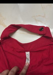 Choker Neck Red Top
