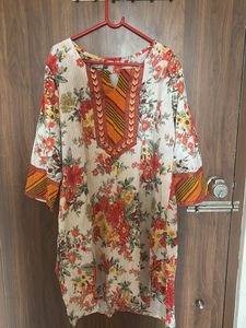 Floral Print Kurta