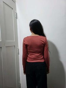 Square Neck Ribbed Top